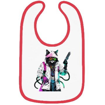 Discover Rastafari Cyberpunk Bad Cat Bibs
