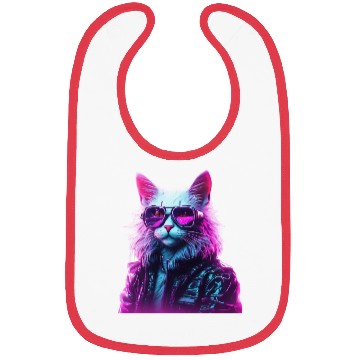 Discover Cyberpunk 80s Disco Cat Bibs