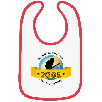 Discover 20th birthday Rocking this planet since 01/2005 Bibs