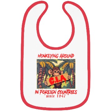 Discover Monkeying around in foreign countries since 1947 Bibs
