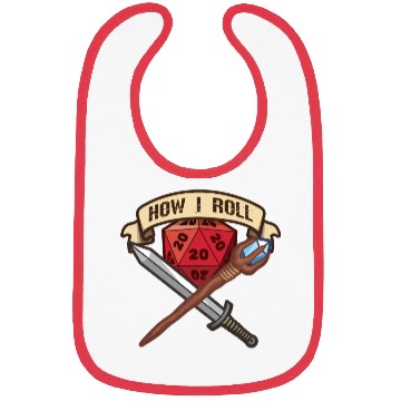 Discover RPG Gaming How I Roll Adventure Magic Dungeon Bibs