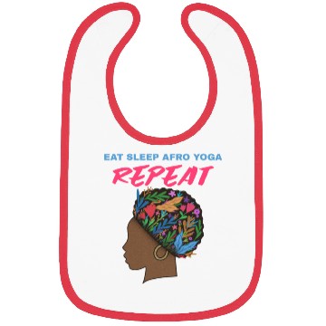 Discover Eat Sleep Afro Yoga Repeat Bibs