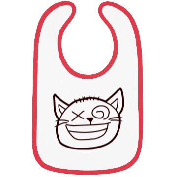 Discover Crazy Cat Weird Funny Eyes Cool Grimace Cartoon Bibs