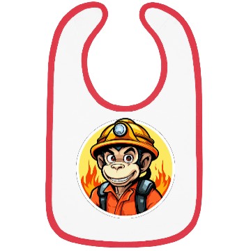 Discover Firefighter monkey Bibs