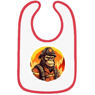 Discover Firewoman monkey / Firefighter Bibs