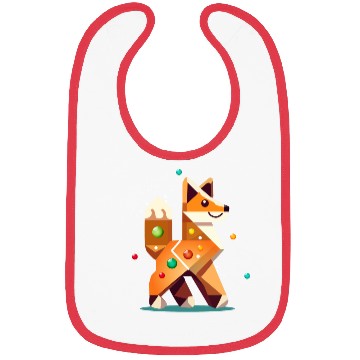 Discover Fox in gingerbread style -creative Christmas motif Bibs