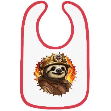 Discover Firefighter sloth Bibs