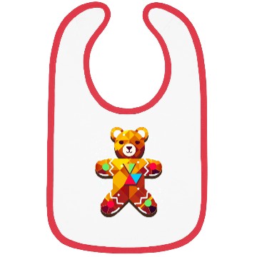 Discover cute gingerbread bear - festive christmas design Bibs