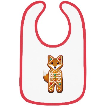 Discover Fox gingerbread style - creative Christmas motif Bibs