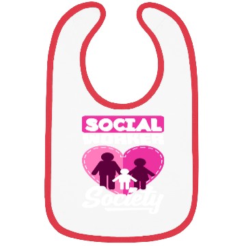 Discover Social Worker Society Heart Family Bibs