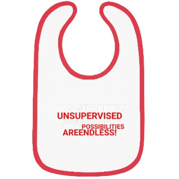 Discover I'm Currently Unsupervised Novelty Graphic Sarcast Bibs