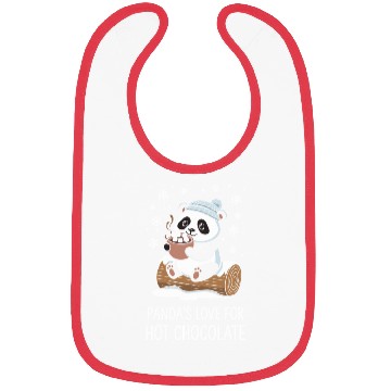 Discover Panda's Love for Hot Chocolate Fun Winter Cozy Bibs