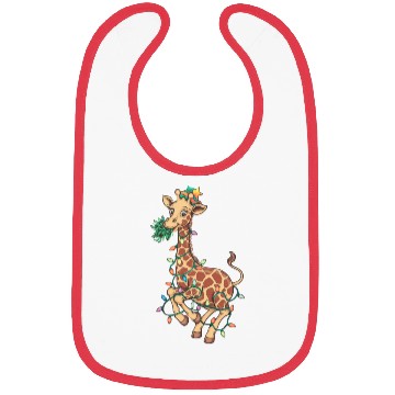 Discover Funny Christmas Tree Giraffe Lover Gift Love Giraf Bibs