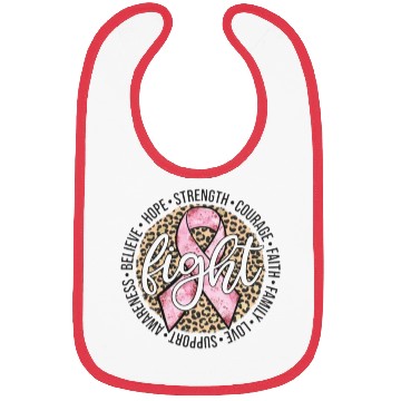 Discover Leopard Print Breast Cancer Bibs