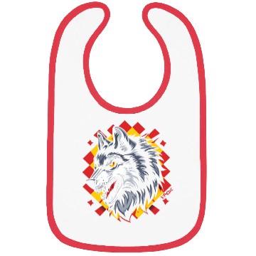Discover The Big Bad Checkered Pattern Wolf Bibs