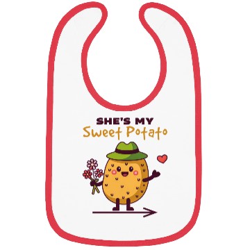 Discover She's My Sweet Potato Funny Matching Couples Bibs
