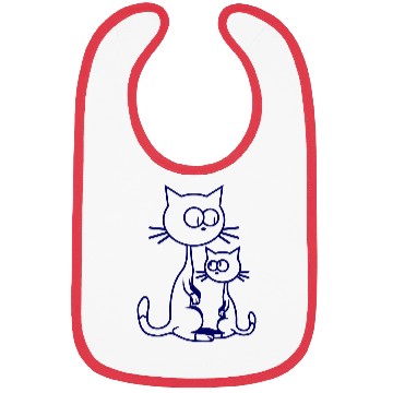 Discover 2 Curious Cats Looking Funny Mom Dad Little Kid Bibs