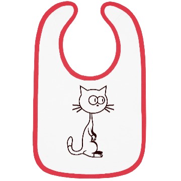 Discover Curious Cat Looks Confused Funny Cute Silly Face Bibs