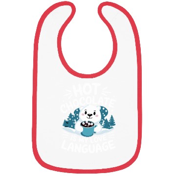 Discover Hot Chocolate Is My Love Language Winter Bear Bibs