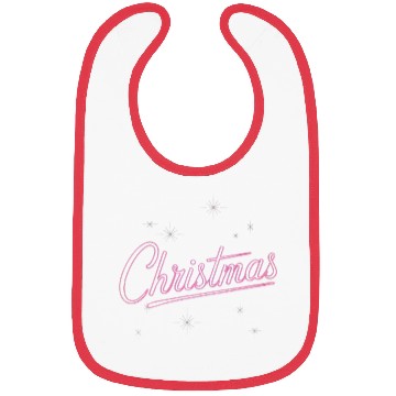 Discover christmas neon style typography Bibs
