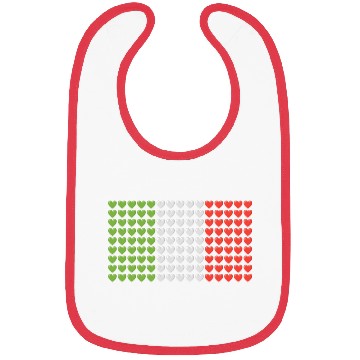 Discover Italy HEARTS Flag Bibs