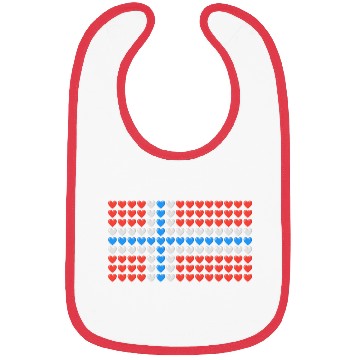 Discover Norway HEARTS Flag Bibs
