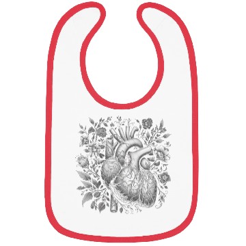 Discover Botanical Heart Artistic Anatomy 2 Bibs