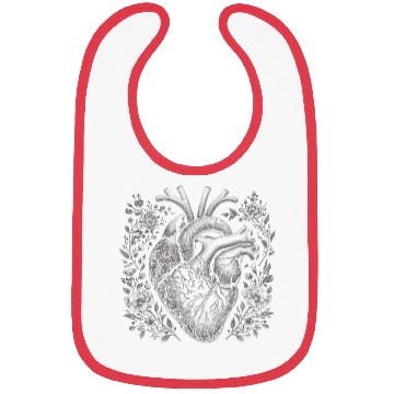 Discover Botanical Heart Artistic Anatomy Bibs