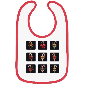 Discover christmas cheer candy cane Bibs