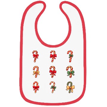 Discover christmas cheer candy cane Bibs
