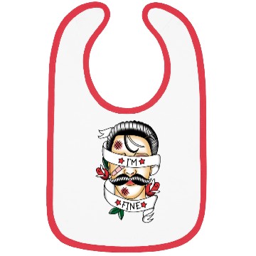 Discover I'm Fine Beat up Gentleman Bibs