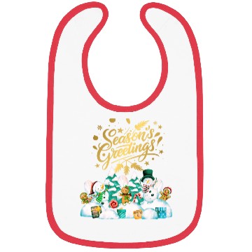 Discover Seasons greetings with friends Bibs