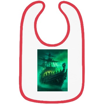 Discover Ghost Ship Bibs - Haunting Pirate Ship in Fog