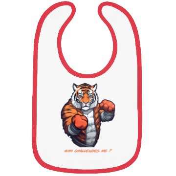 Discover tiger boxer, Don`t challenge me Bibs