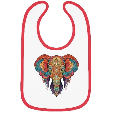 Discover elephant animal zentangle artwork Bibs