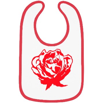 Discover Pretty Beautiful Rose Flower Leaf Romantic Symbol Bibs