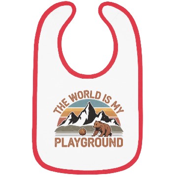 Discover The World is My Playground Bibs