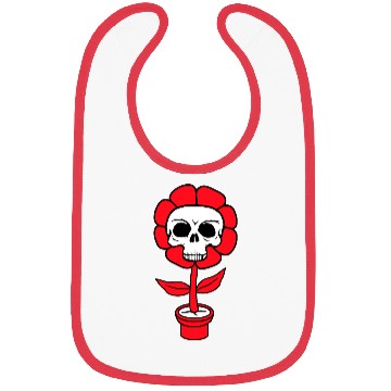 Discover Evil Skull Flower Horror Halloween Skeleton Head Bibs