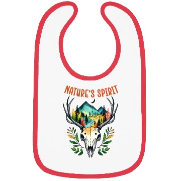 Discover Nature's Spirit - Deer and Mountain Silhouette Bibs