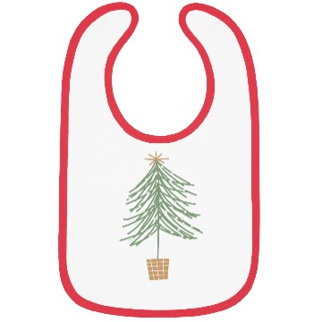 Discover Snowy Christmas Tree with Star  Bibs
