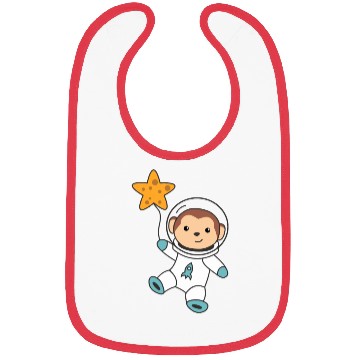 Discover Cute Space Monkey Astronaut Universe Bibs