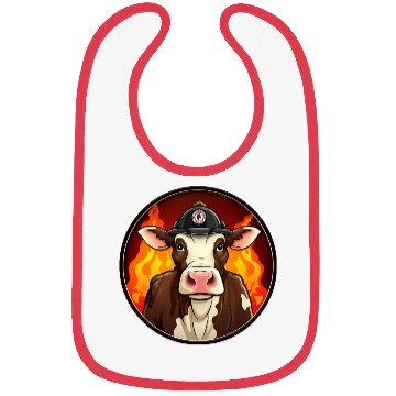 Discover Firefighter cow Bibs