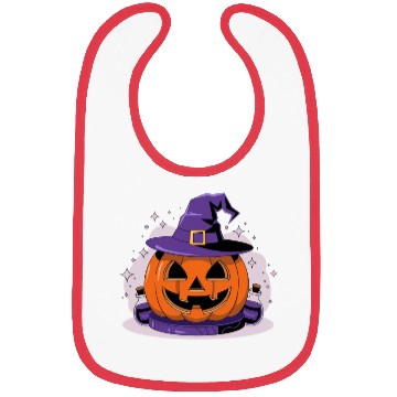Discover Witchy Jack-O'-Lantern Bibs