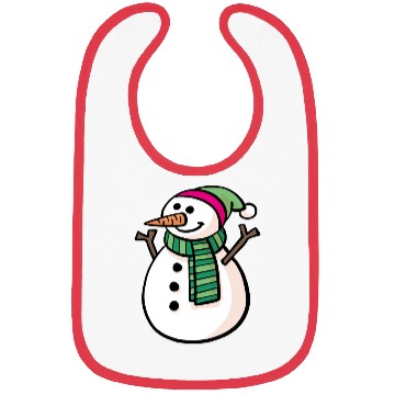 Discover Snowman Design for Winter Apparel Bibs
