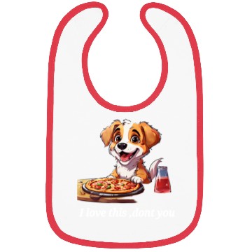 Discover doggy with pizza Bibs