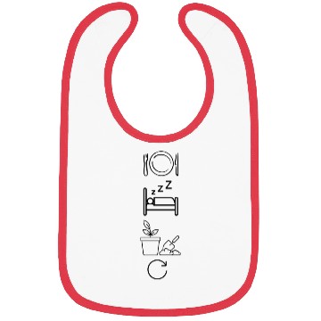 Discover Eat sleep garden repeat Bibs