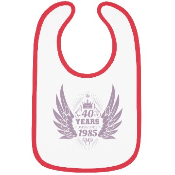 Discover Unique since 1985 40th Birthday Bibs