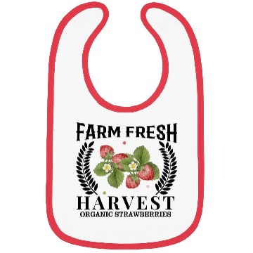 Discover Farm Fresh Harvest, Strawberries Harvest Design Bibs