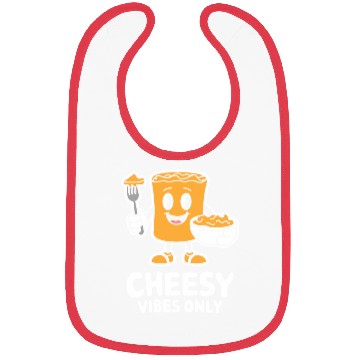Discover Cheesy Vibes Only Cartoon Delight Bibs