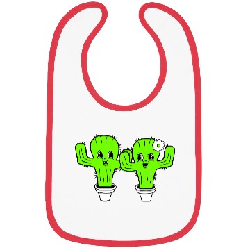 Discover 2 Cactus Pair Plants Prickly Cactus Love Couple Bibs